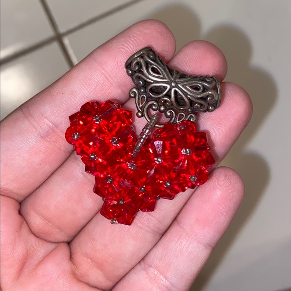 ruby red necklace charm - Picture 2 of 2